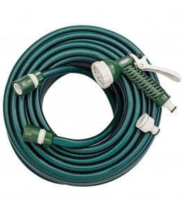 Garden Hose and Spray Gun Kit, 12mm Bore, 30m