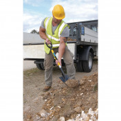 Square Mouth Builders Shovel with Fibreglass Shaft