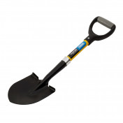 Round Point Mini Builders Shovel with Fibreglass Shaft