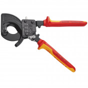 KNIPEX 95 36 250 VDE Heavy Duty Cable Cutter, Ratchet Action, 250mm