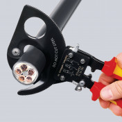 KNIPEX 95 36 250 VDE Heavy Duty Cable Cutter, Ratchet Action, 250mm