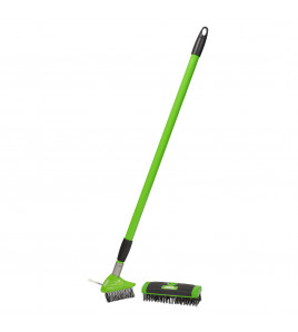 Paving Brush Set with Twin Heads and Telescopic Handle