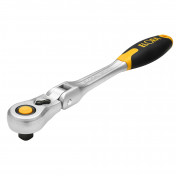Elora Quick Release Soft Grip Reversible Ratchet with Flexible Head, 1/2 Sq. Dr., 305mm