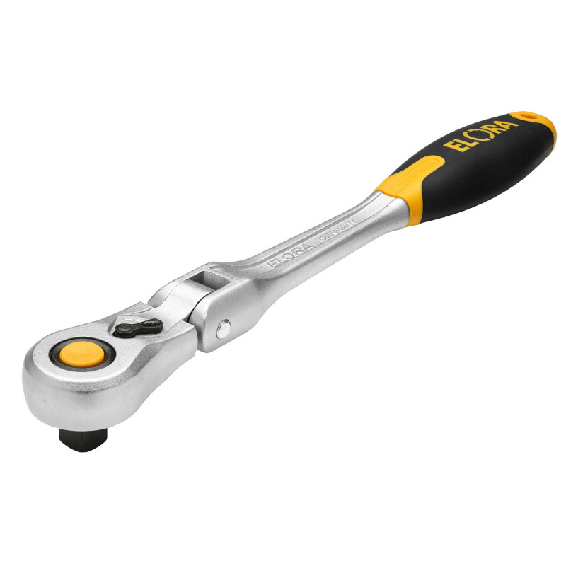 Elora Quick Release Soft Grip Reversible Ratchet with Flexible Head, 1/2 Sq. Dr., 305mm