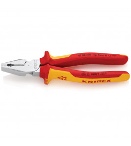 KNIPEX 02 06 200 VDE High Leverage Combination Pliers, 200mm
