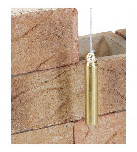 Solid Brass Plumb Bob with Nylon Line, 100g, 5m
