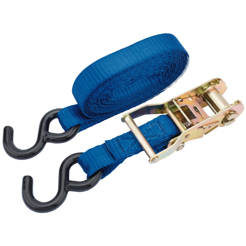 Ratcheting Tie Down Straps, 4.5m x 25mm, 750kg