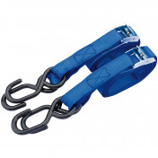 Ratcheting Tie Down Straps, 2.5m x 25mm, 125kg (2 Piece)