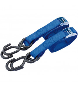 Ratcheting Tie Down Straps, 2.5m x 25mm, 125kg (2 Piece)