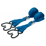Ratcheting Tie Down Straps, 5.0m x 25mm, 125kg (2 Piece)