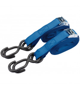 Ratcheting Tie Down Straps, 5.0m x 25mm, 125kg (2 Piece)