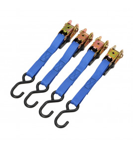 Ratcheting Tie Down Straps, 5m x 25mm, 250kg (4 Piece)