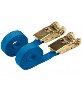 Ratcheting Tie Down Straps, 4.5m x 25mm, 250kg (2 Piece)