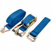 Ratcheting Vehicle Tie Down Straps, 3m x 50mm, 2250kg