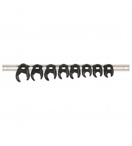 Draper Expert Metric Crow Foot Spanner Set on a Metal Rail, 3/8 Sq. Dr. (8 Piece)