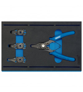 Interchangeable Circlip Plier Set in 1/4 Drawer EVA Insert Tray (5 Piece)
