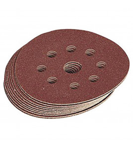 Assorted Grit Hook and Loop Sanding Discs, 125mm (Pack of 10)