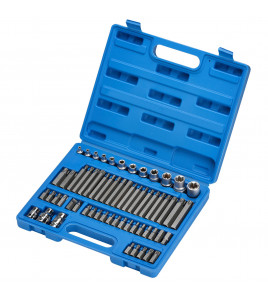 Draper Expert Mechanics Socket and Bit Set, 3/8, 1/2 Sq. Dr. (61 Piece)