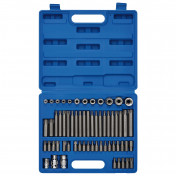 Draper Expert Mechanics Socket and Bit Set, 3/8, 1/2 Sq. Dr. (61 Piece)