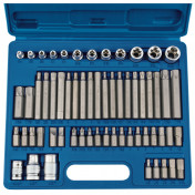 Draper Expert Mechanics Socket and Bit Set, 3/8, 1/2 Sq. Dr. (61 Piece)