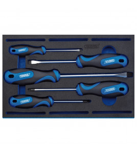 Soft Grip Screwdriver Set in 1/4 Drawer EVA Insert Tray (5 Piece)