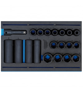 Impact Socket Set in 1/4 Drawer EVA Insert Tray, 1/2 Sq. Dr. (20 Piece) - Discontinued