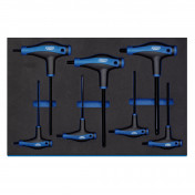 Draper Expert T' Handle Ball End Hexagon Key Set in 3/4 Drawer Eva Insert Tray (7 Piece)