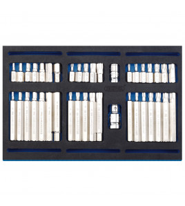 Screwdriver Insert Bit Set in 1/4 Drawer EVA Insert Tray (40 Piece)