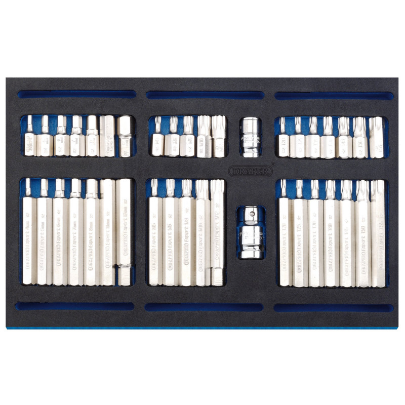 Screwdriver Insert Bit Set in 1/4 Drawer EVA Insert Tray (40 Piece)