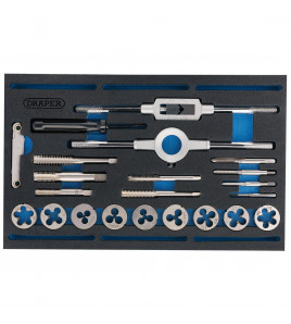 Draper Expert Combination Tap and Die Set - Metric and BSP in EVA Foam Insert Tray (22 Piece)