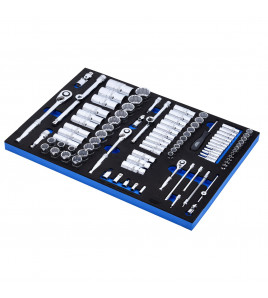 Draper Expert Socket Set in Full Plus Drawer EVA Insert Tray, 1/4, 3/8 & 1/2 (96 Piece)