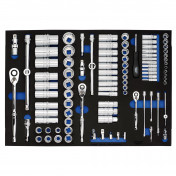 Draper Expert Socket Set in Full Plus Drawer EVA Insert Tray, 1/4, 3/8 & 1/2 (96 Piece)