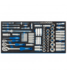 Socket Set in Full Drawer EVA Insert Tray, 1/4, 3/8, and 1/2 (84 Piece)