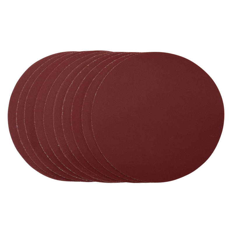 Sanding Discs, 180mm, Hook & Loop, 400 Grit, (Pack of 10)