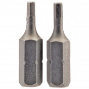 Hexagonal Insert Bit, 2.5mm, 1/4 Hex, 25mm Long (Pack of 2)