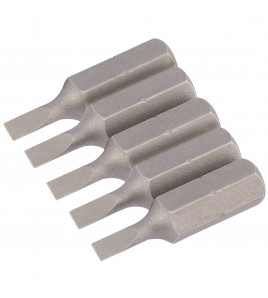 Plain Slot Insert Bit, 3mm, 1/4 Hex, 25mm Long (Pack of 5)
