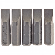 Plain Slot Insert Bit, 6.5mm, 1/4 Hex, 25mm Long (Pack of 5)