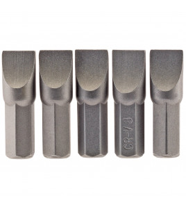 Plain Slot Insert Bit, 8.0mm, 1/4 Hex, 25mm Long (Pack of 5)