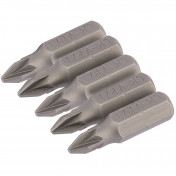 PZ Type Insert Bit, No.1 x 25mm, 1/4 Hex (Pack of 5)