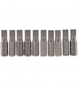 Plain Slot Insert Bit, 5.5mm, 1/4 Hex, 25mm Long (Pack of 10)