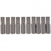 Plain Slot Insert Bit, 6mm, 1/4 Hex, 25mm Long (Pack of 10)