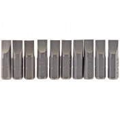 Plain Slot Insert Bit, 6.5mm, 1/4 Hex, 25mm Long (Pack of 10)