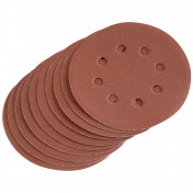 Hook and Loop Sanding Discs, 125mm, 240 Grit (Pack of 10)