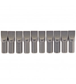Plain Slot Insert Bit, 8mm, 1/4 Hex, 25mm Long (Pack of 10)