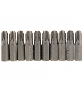 PZ Type Insert Bit, 1/4 Hex, 25mm Long, No.3 (Pack of 10)