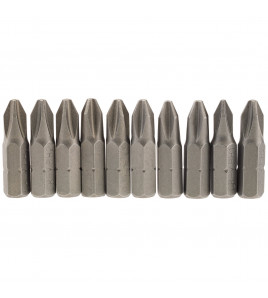 Cross Slot Insert Bit, 1/4 Hex, 25mm Long, No.2 (Pack of 10)