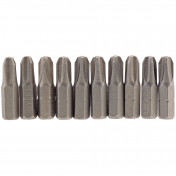 Cross Slot Insert Bit, 1/4 Hex, 25mm Long, No.3 (Pack of 10)