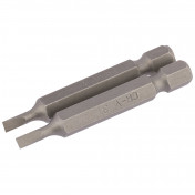 Plain Slot Insert Bit, 3mm, 1/4 Hex, 50mm Long (Pack of 2)