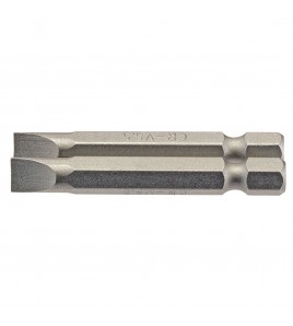 Plain Slot Insert Bit, 6.5mm, 1/4 Hex, 50mm Long (Pack of 2)