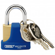 Solid Brass Padlock and 2 Keys with Hardened Steel Shackle and Bumper, 32mm